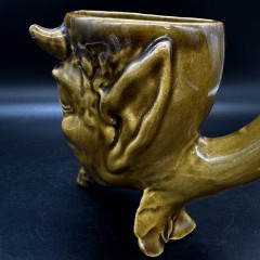 Трубка сувенирная "Сатир", керамика, цветные поливы, Европа, 1970-1980 гг.