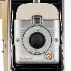 Фотоаппарат "Polaroid 80A", металл, пластик, стекло, кожа, Polaroid, США, 1955 г.