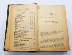 Золя Эмиль "Париж" (на французском языке), бумага, печать, кожаный корешок, Франция, 1898 г.