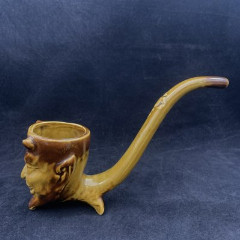 Трубка сувенирная "Сатир", керамика, цветные поливы, Европа, 1970-1980 гг.