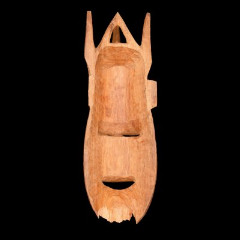 Панно настенное в виде антропоморфной маски, дерево, резьба, Африка, 1970-1990 гг.