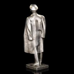 Скульптура "Ленин в плаще", силумин, СССР, 1950-1970 гг.
