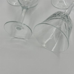 Набор из 5 бокалов (фужеров) для подачи сухих и игристых вин, стекло, гранение, Европа, 1970-1990 гг.
