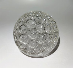 Ваза-подставка для цветов (роуз-боул, rose-bowl), стекло, пресс, Франция, 1960-1980 гг.