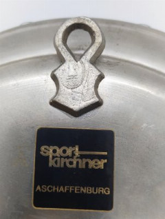 Тарелка памятная "Int. Ringer-Turnier Aschaffenburg" (Международный турнир по борьбе, г. Ашаффенбург), металл, Sport-Kirchner, Германия, 1980 г.