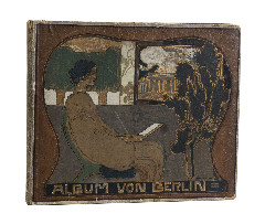 Альбом с репродукциями фотографий "Album von Berlin. Charlottenburg und Potsdam" с обложкой в стиле модерн (югендстиль)