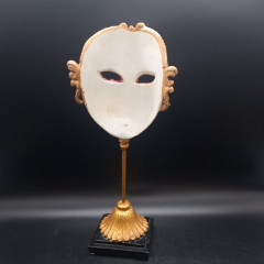 Декоративная венецианская маска на ножке, композитный материал, золочение, Азия, 1990-2000 гг.