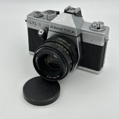 Фотоаппарат "Praktica LTL 3" с объективом "Helios-44M" в оригинальном кофре, металл, кожа, стекло, пластик, Pentacon, ГДР, 1975-1978 гг.