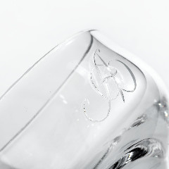 Креманка из прозрачного стекла с монограммой "А.Ф.", стекло, гравировка, Россия, 1990-2010 гг.