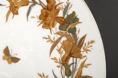 Тарелка настенная с растительным декором "Osler designers London", фарфор, роспись, золочение, Spode, Великобритания, 1900-1920 гг.