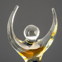 Скульптура "Танцовщица", художник по стеклу Romano Dona (Романо Дона), стекло, гутная техника, Муранское стекло, Италия, 1990-2000 гг.