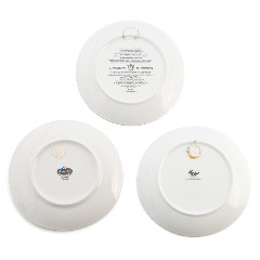Набор из 3 сувенирных тарелок  города России: Санкт- Петербург, Хабаровск, Сталинград