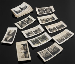 Стереоскоп винтажный  в комплекте с набором стереографий, изображающих пейзажи, дерево, стекло, бумага, печать, Европа, 1880-1910 гг.