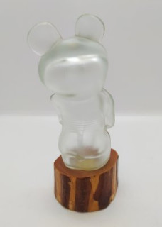 Флакон парфюмерный сувенирный "Олимпийский мишка", стекло, дерево, СССР, 1980 г.