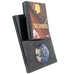 Пресс-папье "Ленин", яшма, змеевик, лазурит, мрамор, металл, СССР, 1960-1970 гг.