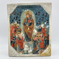 Икона "Образ Пресвятой Богородицы всех скорбящих радость", дерево, темпера, Российская империя, 1820-1850 гг.
