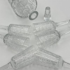 Набор для крепких напитков (штоф и 6 рюмок), хрусталь, алмазная грань, СССР, 1960-1980 гг.