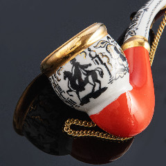 Трубка сувенирная "Киеву 1500", деколь, золочение
