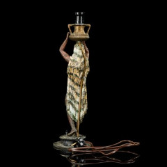Лампа настольная "Египтянин", металл, краска, Западная Европа, 1900-1920 гг.