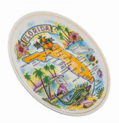 Тарелка настенная сувенирная "FLORIDA", фарфор ,  компания "American Gift " , Китай ,  1990 - 2000 гг.