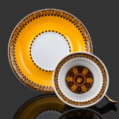 Пара кофейная "Barocco Ikarus", Versace, фарфор, деколь, золочение, Rosenthal (Розенталь), Германия, 2020-2023 гг.