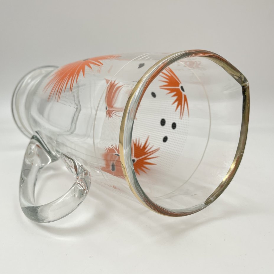 Набор для подачи воды и прохладительных напитков с цветочным декором на 5 персон