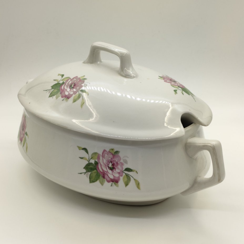 Террина/супница с цветочным декором