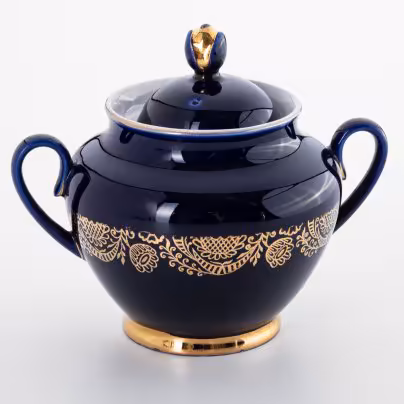Сахарница с ажурным орнаментом, Ленинградский фарфоровый завод (ЛФЗ)