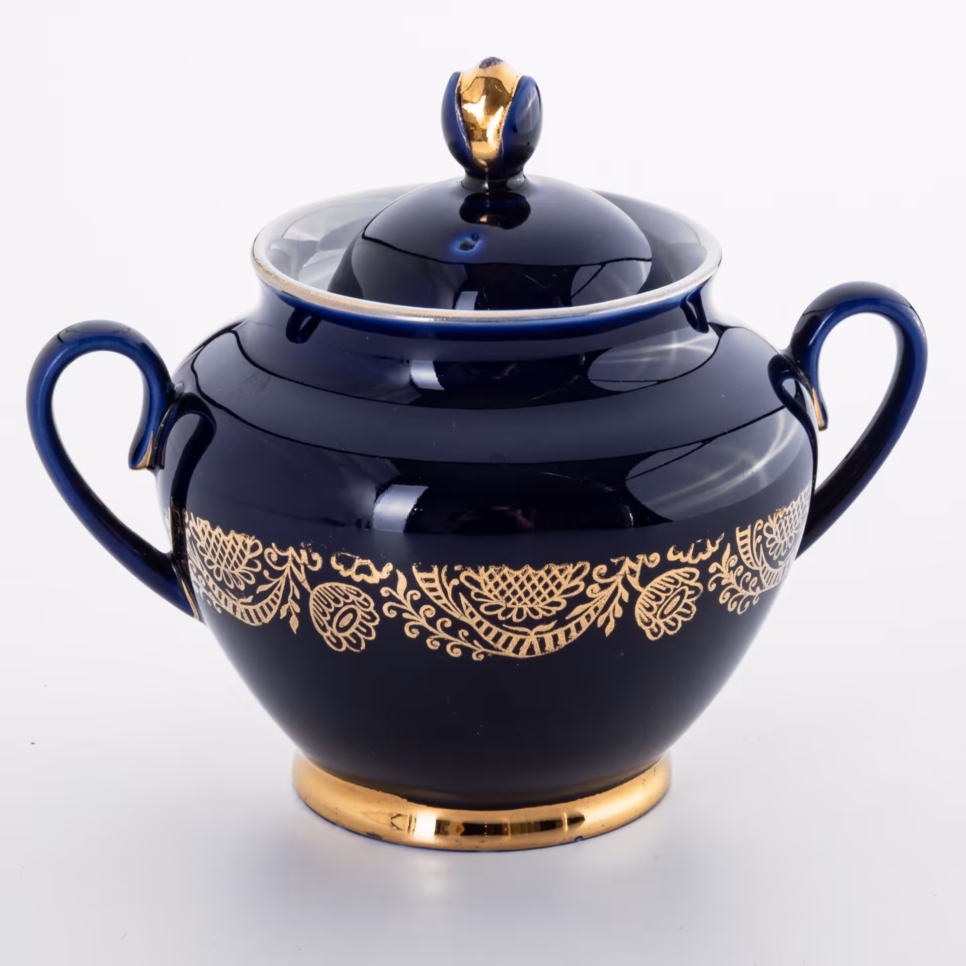 Сахарница с ажурным орнаментом, Ленинградский фарфоровый завод (ЛФЗ)