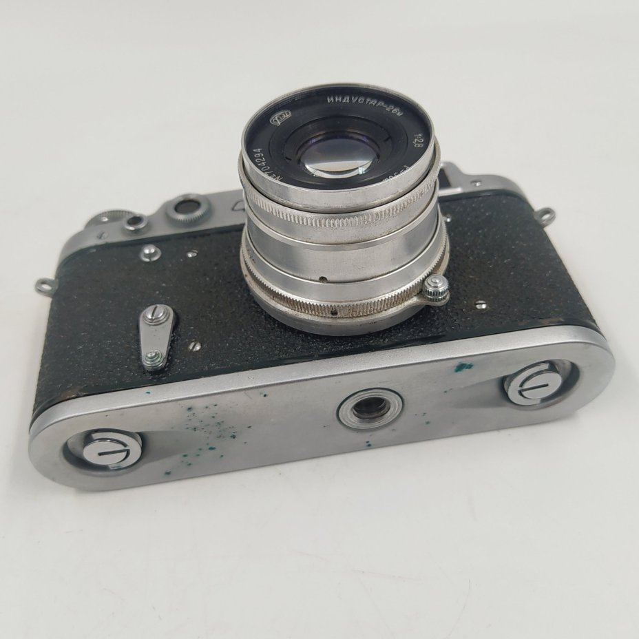 Фотоаппарат пленочный "ФЭД-2" с объективом "Индустар-26м" в оригинальном кофре, металл, пластик, стекло, кожа, Харьковский машиностроительный завод им. Дзержинского (ФЭД), СССР, 1955-1970 гг.