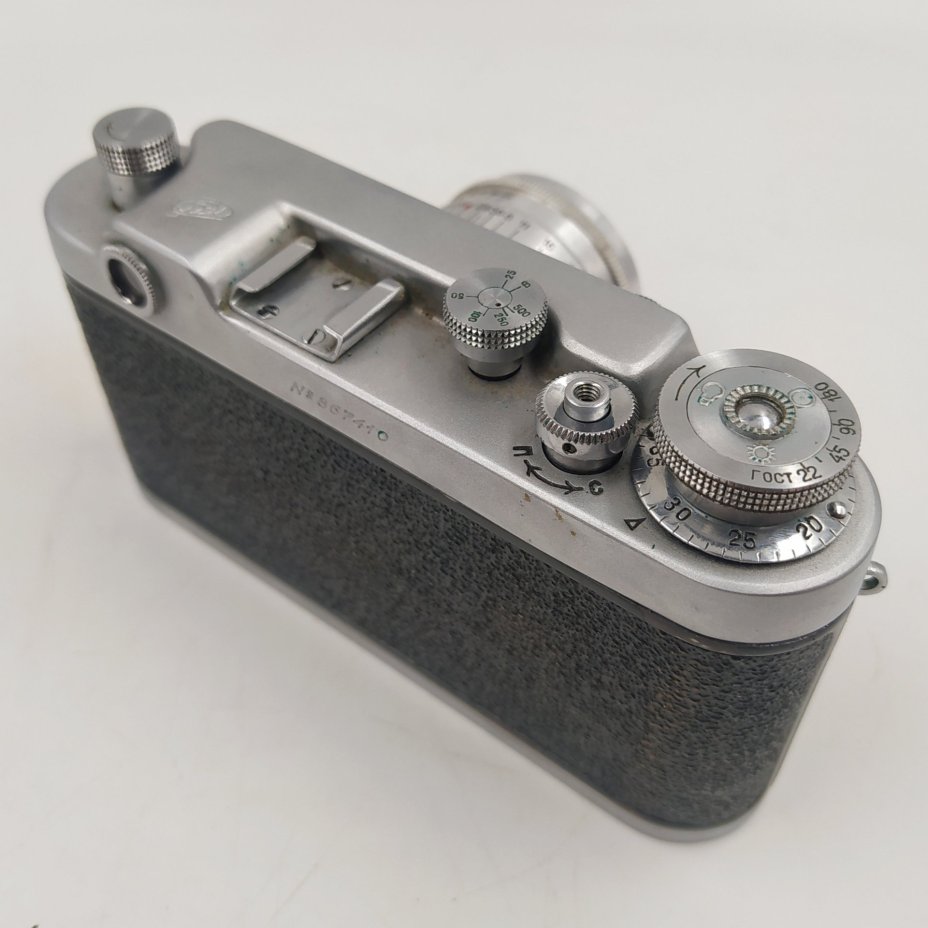 Фотоаппарат пленочный "ФЭД-2" с объективом "Индустар-26м" в оригинальном кофре, металл, пластик, стекло, кожа, Харьковский машиностроительный завод им. Дзержинского (ФЭД), СССР, 1955-1970 гг., Харьковский машиностроительный завод им. Дзержинского (ФЭД)