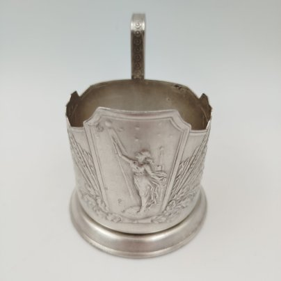 Подстаканник "К звёздам", мНЦ (медь-никель-цинк), Мстерская художественная фабрика  «Ювелир», СССР, 1960-1970 гг.