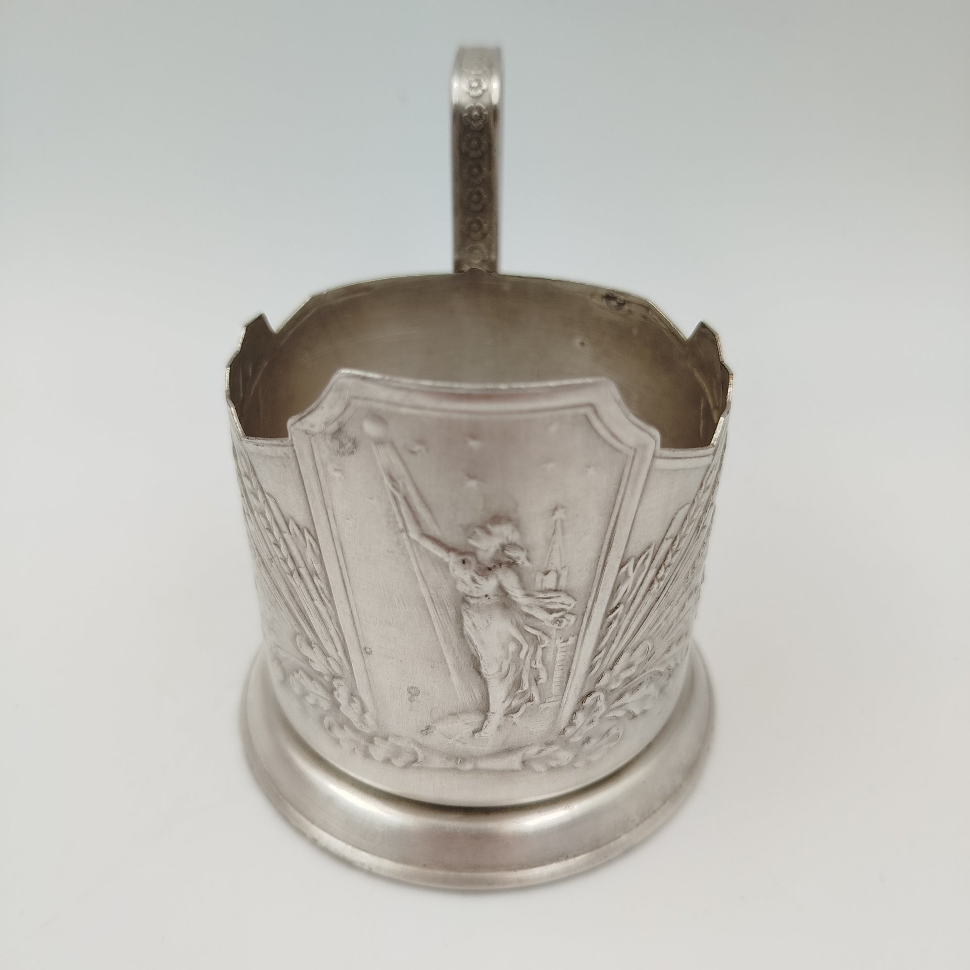 Подстаканник "К звёздам", мНЦ (медь-никель-цинк), Мстерская художественная фабрика  «Ювелир», СССР, 1960-1970 гг.