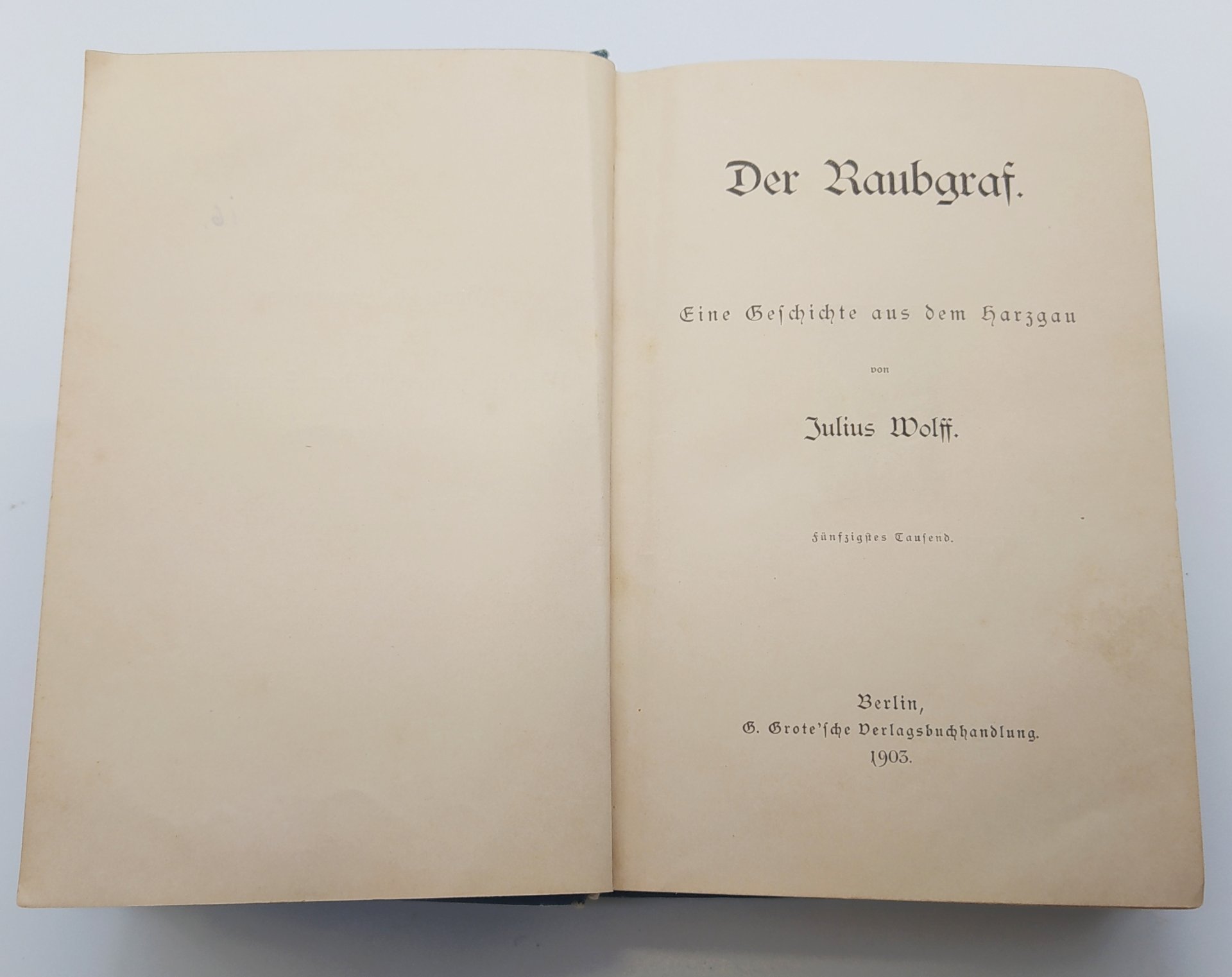 Julius Wollf "Der Raubgraf" (на немецком языке)