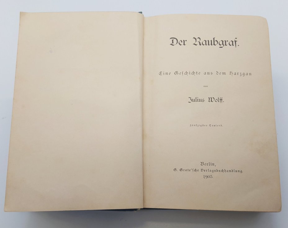 Julius Wollf "Der Raubgraf" (на немецком языке)