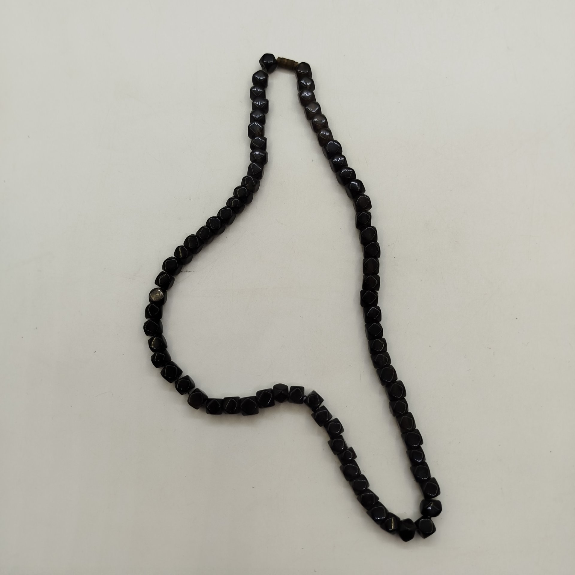 Бусы винтажные, поделочный камень, металл, СССР, 1980-1990 гг.