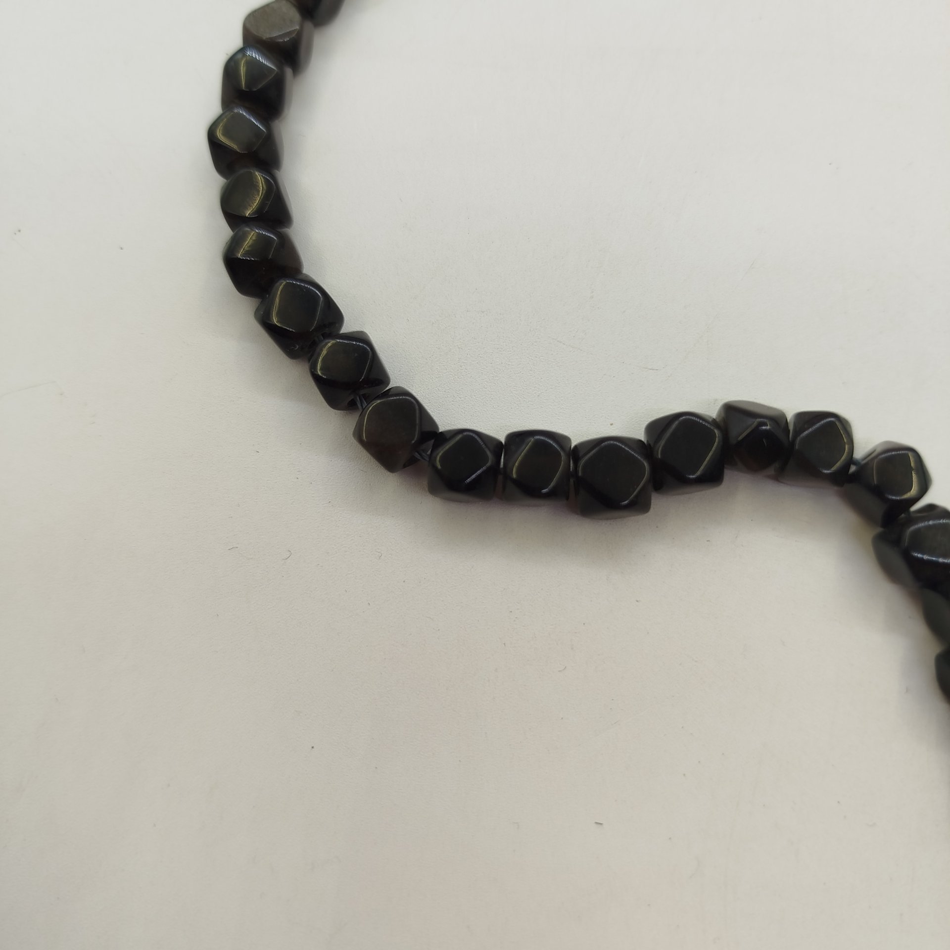 Бусы винтажные, поделочный камень, металл, СССР, 1980-1990 гг.