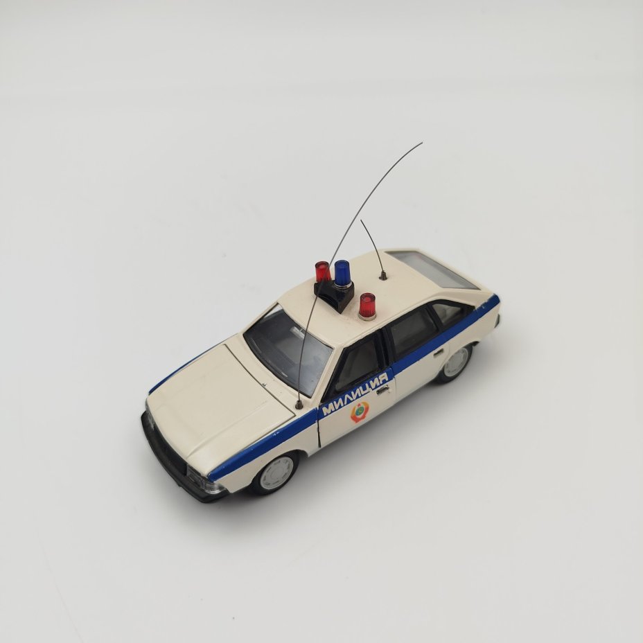Модель автомобиля "Москвич 2141" (Милиция), авторская модель, металл, пластик, СССР, 1980-1990 гг.