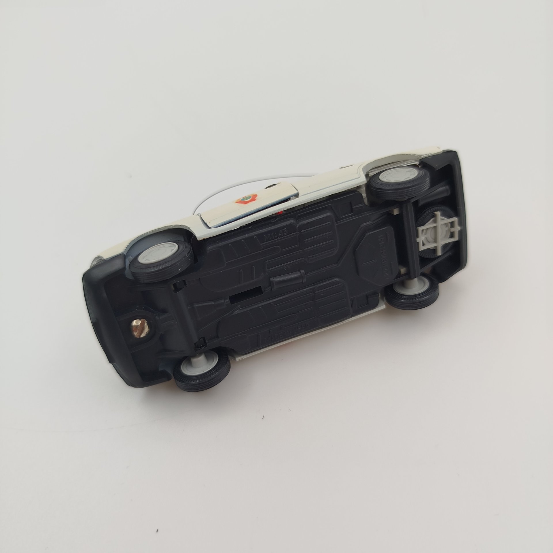 Модель автомобиля "Москвич 2141" (Милиция), авторская модель, металл, пластик, СССР, 1980-1990 гг.