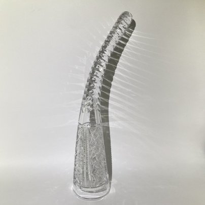 Кубок для вина ("Рог изобилия"), хрусталь, алмазная грань, СССР, 1970-1990 гг.