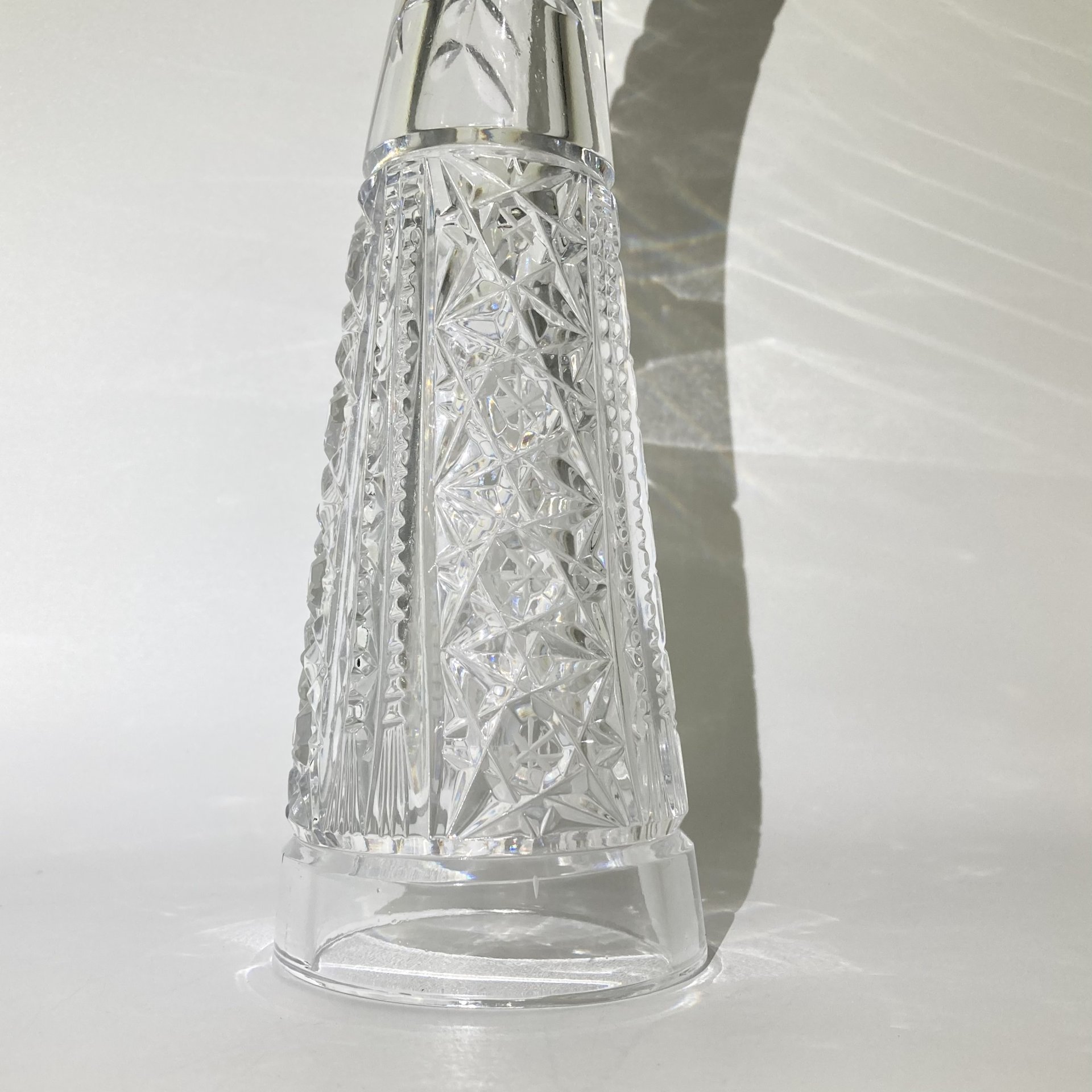 Кубок для вина ("Рог изобилия"), хрусталь, алмазная грань, СССР, 1970-1990 гг.