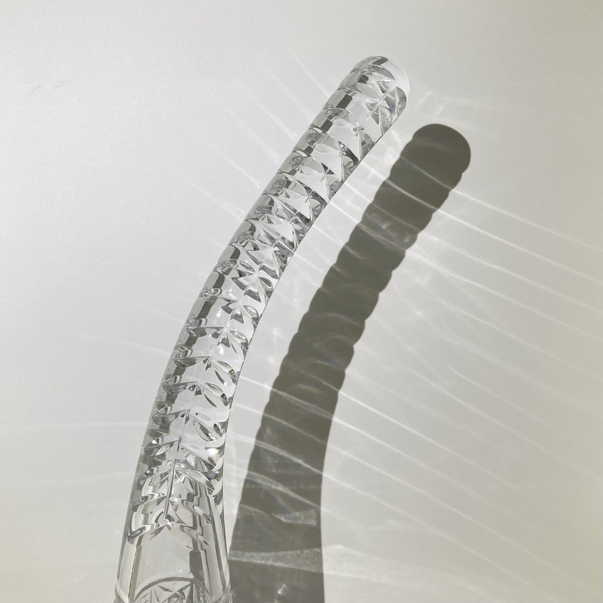 Кубок для вина ("Рог изобилия"), хрусталь, алмазная грань, СССР, 1970-1990 гг.