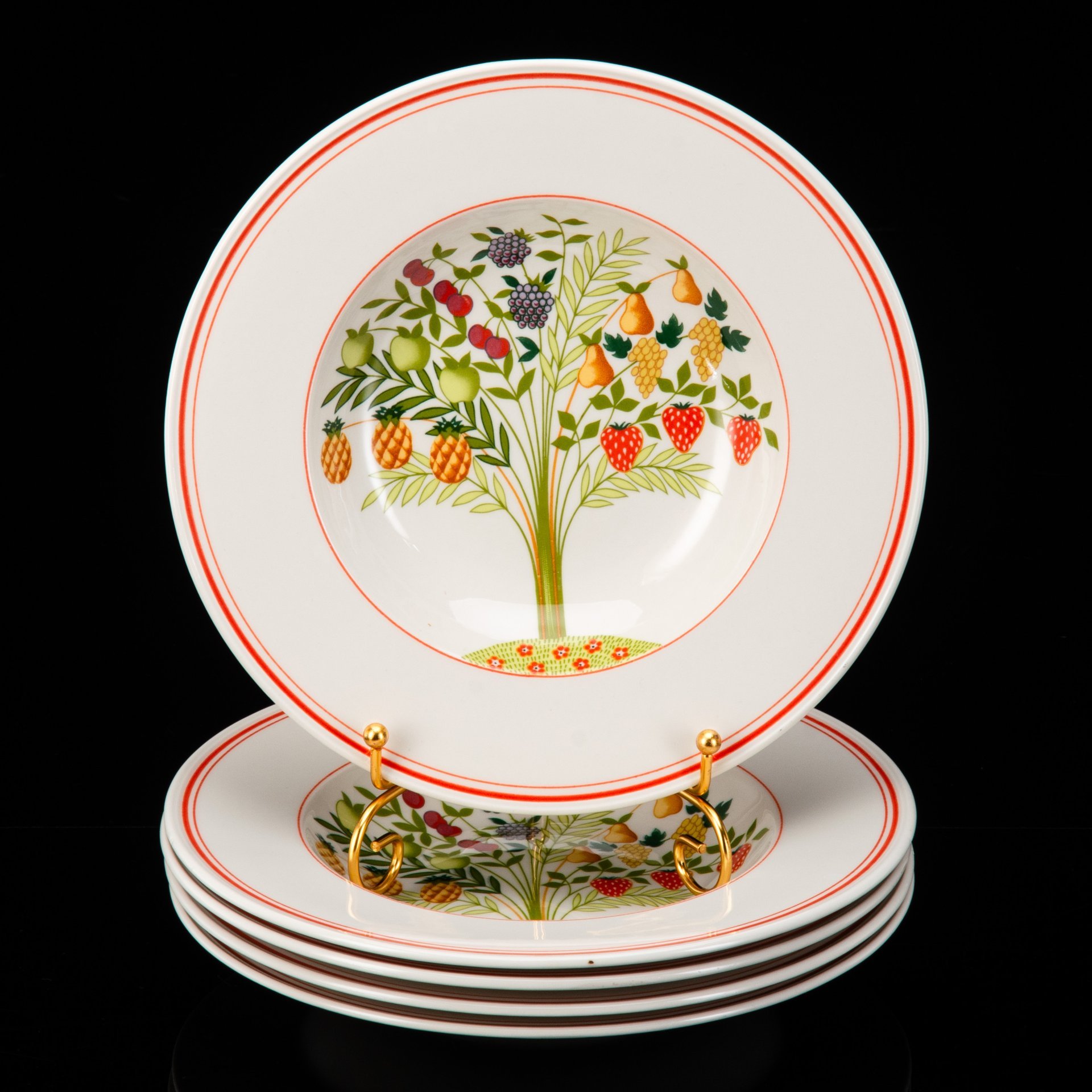 Набор суповых тарелок на 5 персон, коллекция Bon Appetit, фарфор, vitro, Villeroy & Boch, Германия, 1983-1989 гг.