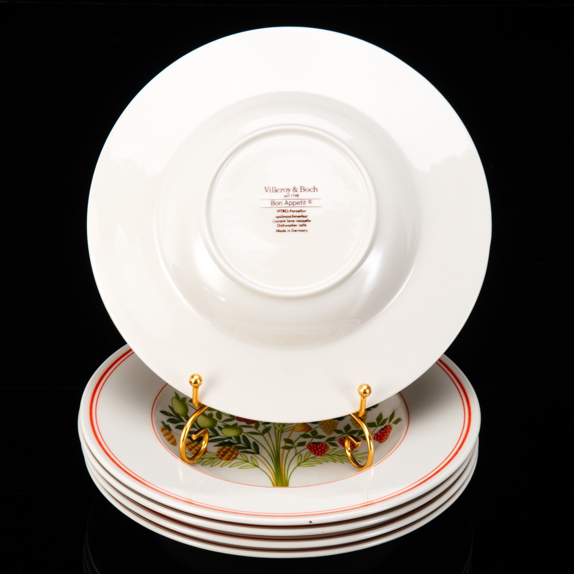 Набор суповых тарелок на 5 персон, коллекция Bon Appetit, фарфор, vitro, Villeroy & Boch, Германия, 1983-1989 гг.