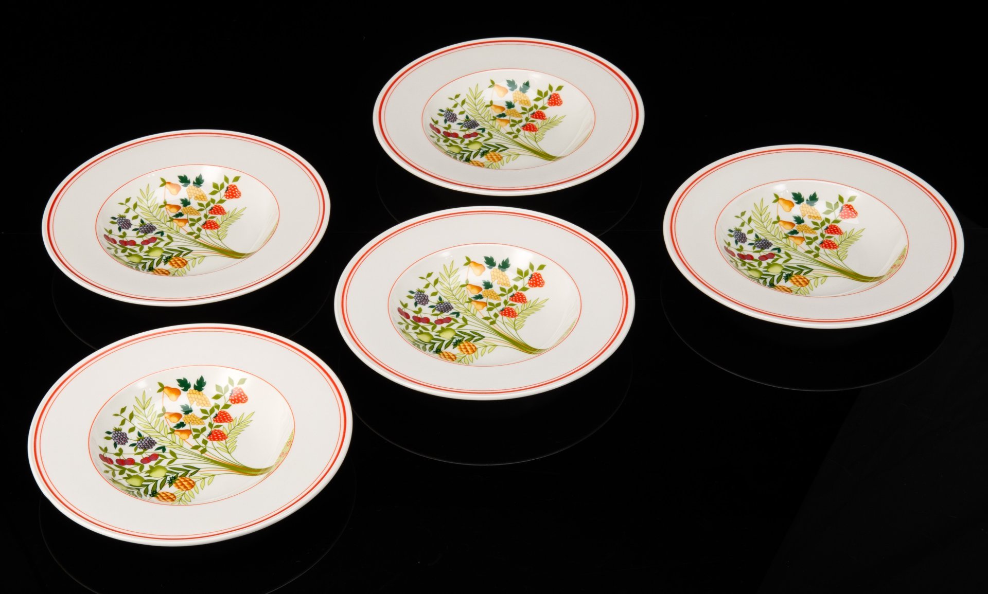 Набор суповых тарелок на 5 персон, коллекция Bon Appetit, фарфор, vitro, Villeroy & Boch, Германия, 1983-1989 гг.