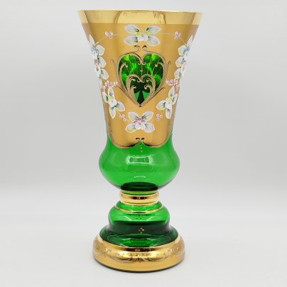 Ваза миниатюрная с лепным цветочным декором, Bohemia Crystal (Bohemia Glass)