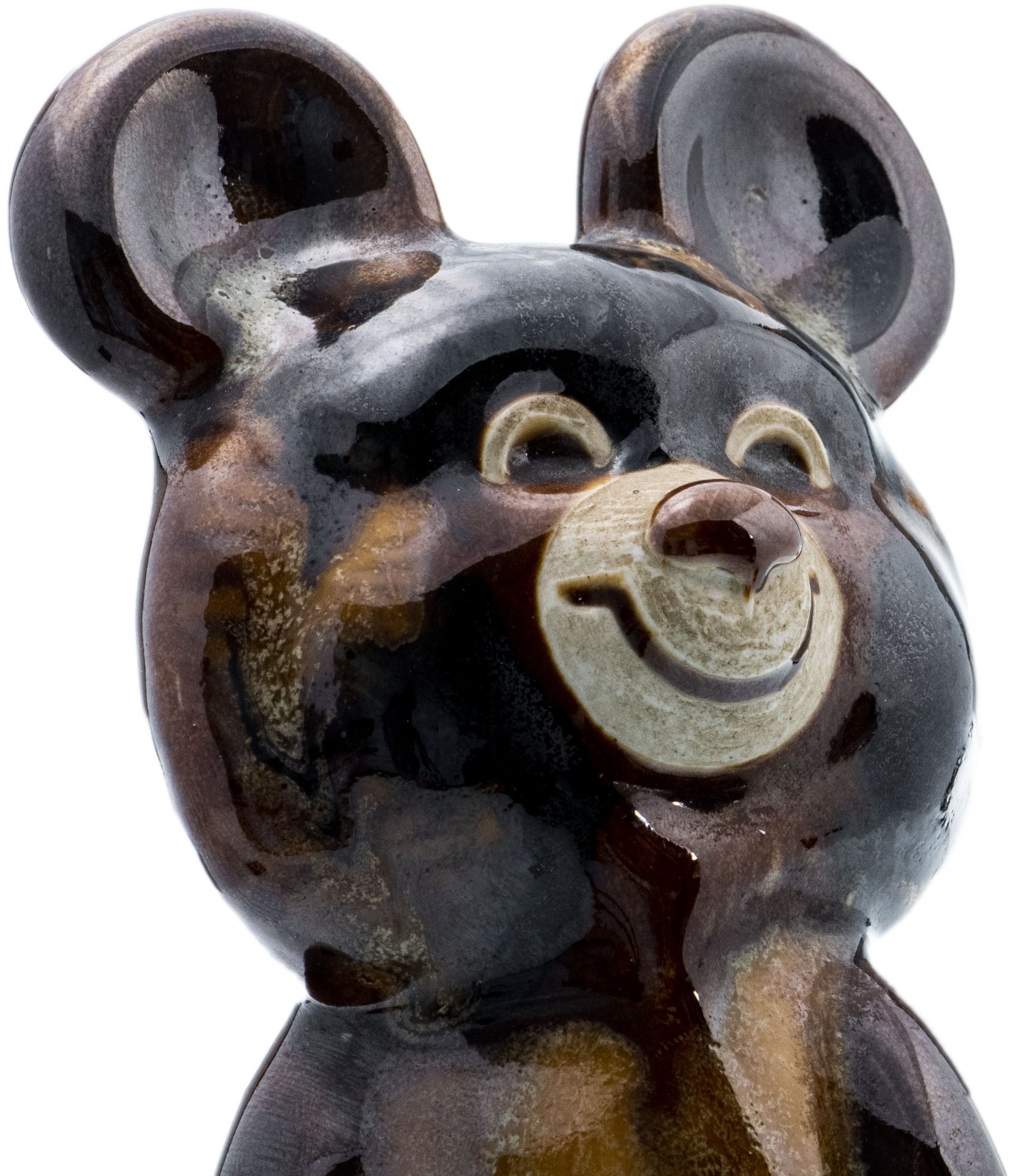 Статуэтка "Олимпийский Мишка", фаянс, Шахтинский завод, СССР, 1980-1990 гг.
