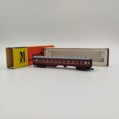 Модель вагона железнодорожного "Weitstreckenwagen 5/4145-191", в оригинальной коробке, пластик, бумага, печать, Piko, ГДР, 1970-1989 гг.
