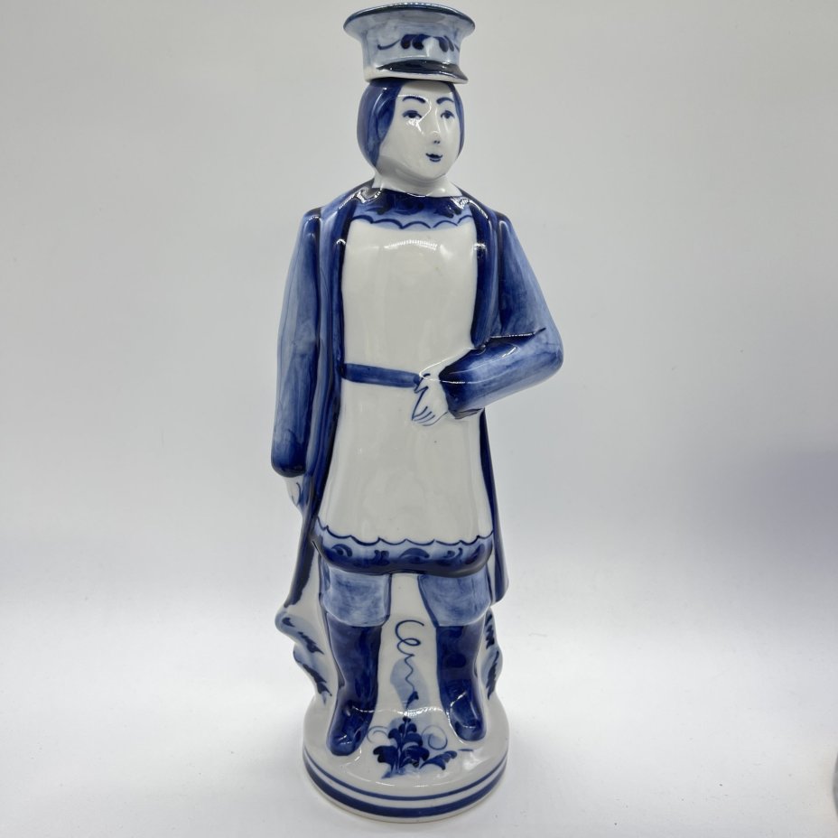 Штоф "Купец", авт. Рысина, фарфор, роспись, Россия, 1990-2010 гг.