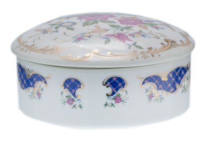 Шкатулка фарфоровая с цветочным декором (в подборе), фарфор, деколь, Западная Европа, 2000 - 2010 гг.